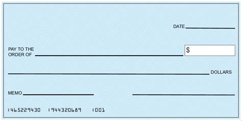 blank check template for presentation.